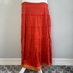 Vintage moa moa y2k orange maxi skirt